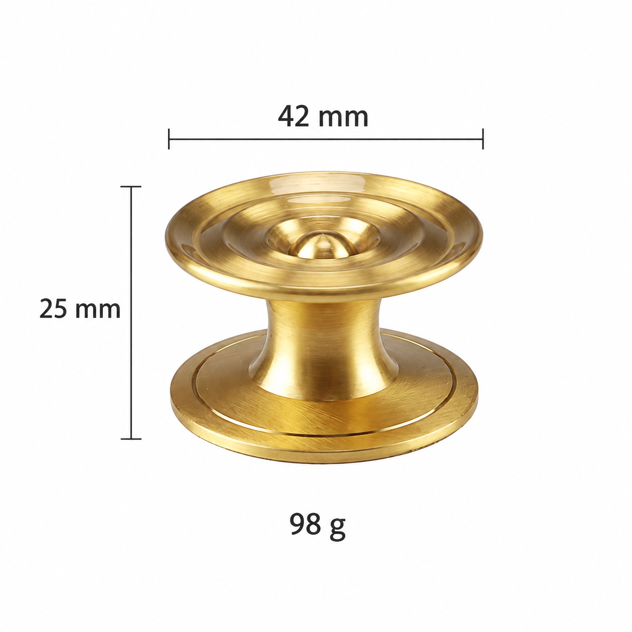 Modern Handles & Knobs T2635 in Solid brass for cabinets, wardrobes and furniture, product number T2635, T2635 - Spiral pattern - 42mm