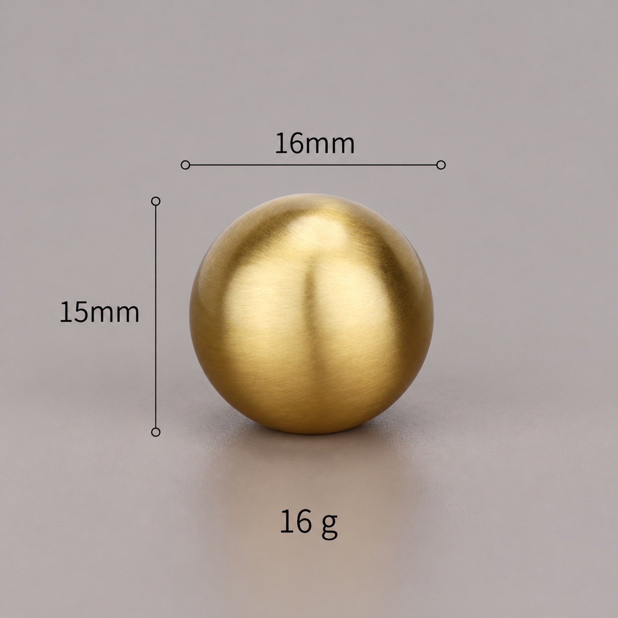 Modern Handles & Knobs T2641 in Solid brass for cabinets, wardrobes and furniture, product number T2641, T2641 - Matte - 16mm