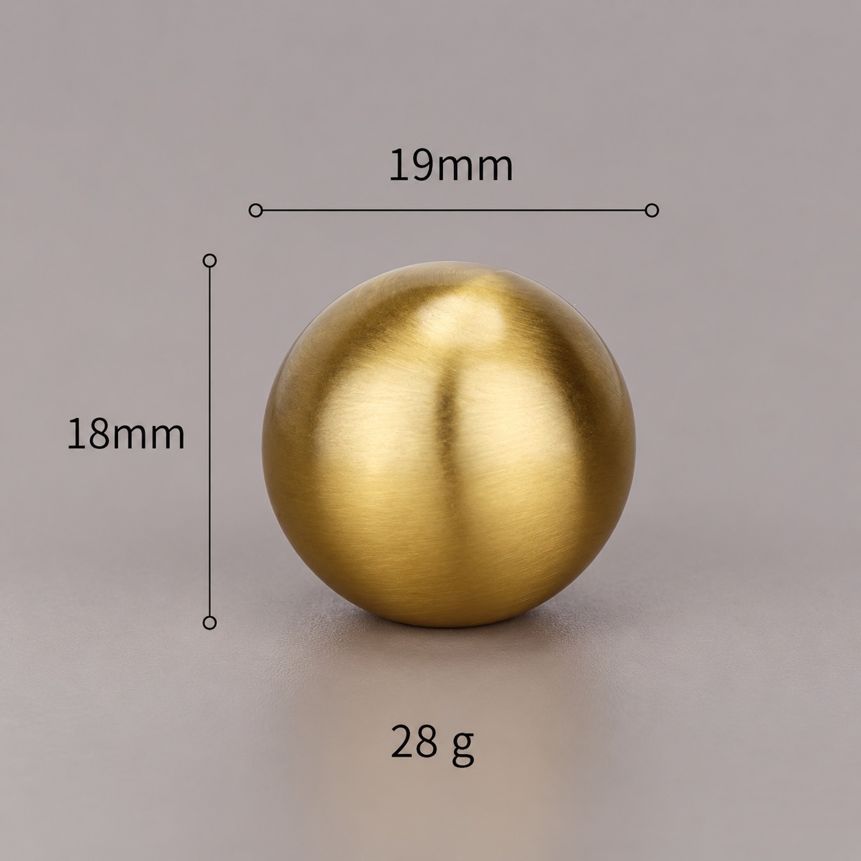 Modern Handles & Knobs T2641 in Solid brass for cabinets, wardrobes and furniture, product number T2641, T2641 - Matte - 19mm