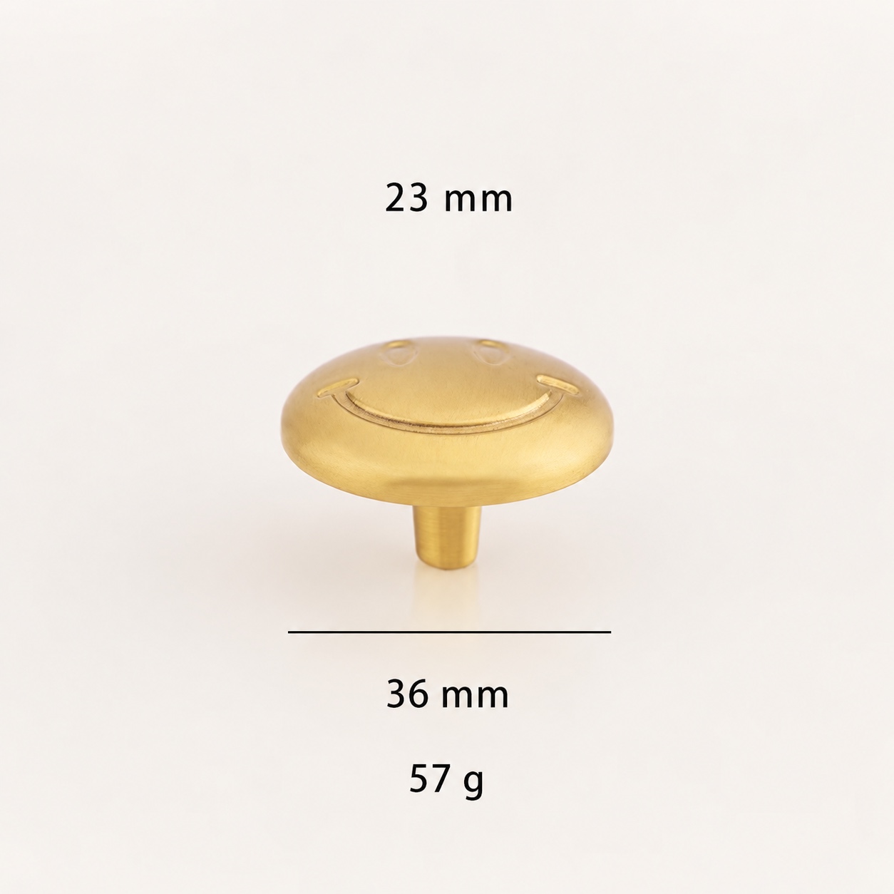 Modern Handles & Knobs T2669 in Solid brass for cabinets, wardrobes and furniture, product number T2669, T2669 - Matte