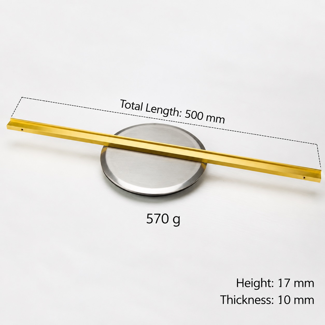 Modern Handles & Knobs T2920 in Solid brass for cabinets, wardrobes and furniture, product number T2920, T2920 - Matte - 500mm
