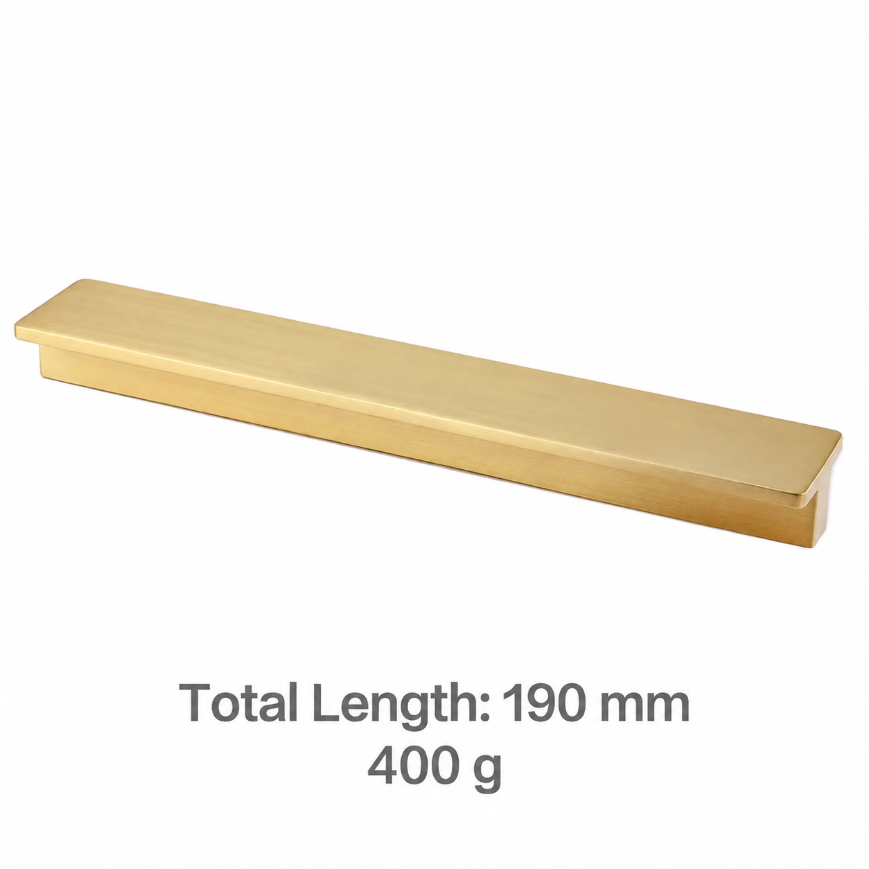 Modern Handles & Knobs T2926 in Solid brass for cabinets, wardrobes and furniture, product number T2926, T2926 - Matte - 190mm