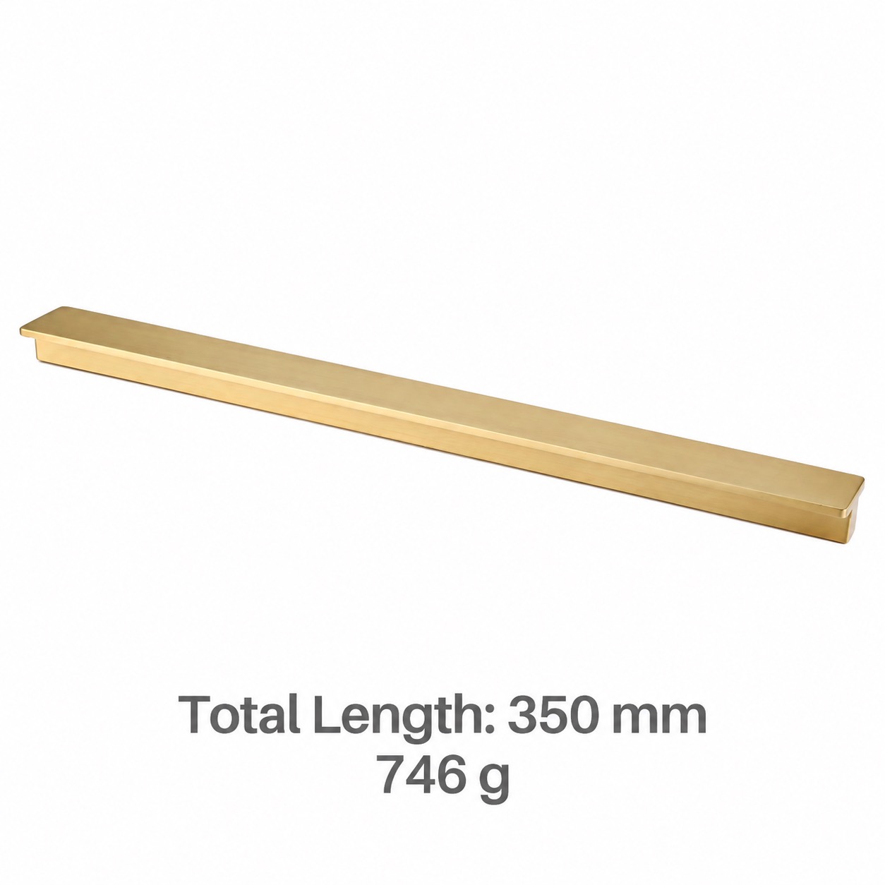 Modern Handles & Knobs T2926 in Solid brass for cabinets, wardrobes and furniture, product number T2926, T2926 - Matte - 350mm