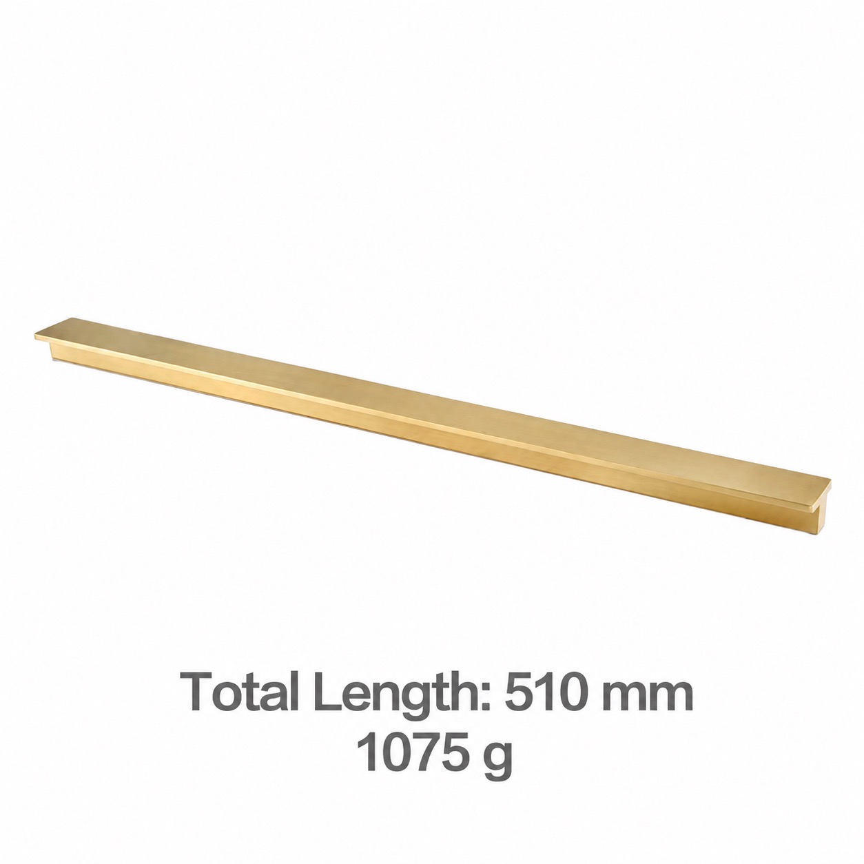 Modern Handles & Knobs T2926 in Solid brass for cabinets, wardrobes and furniture, product number T2926, T2926 - Matte - 510mm