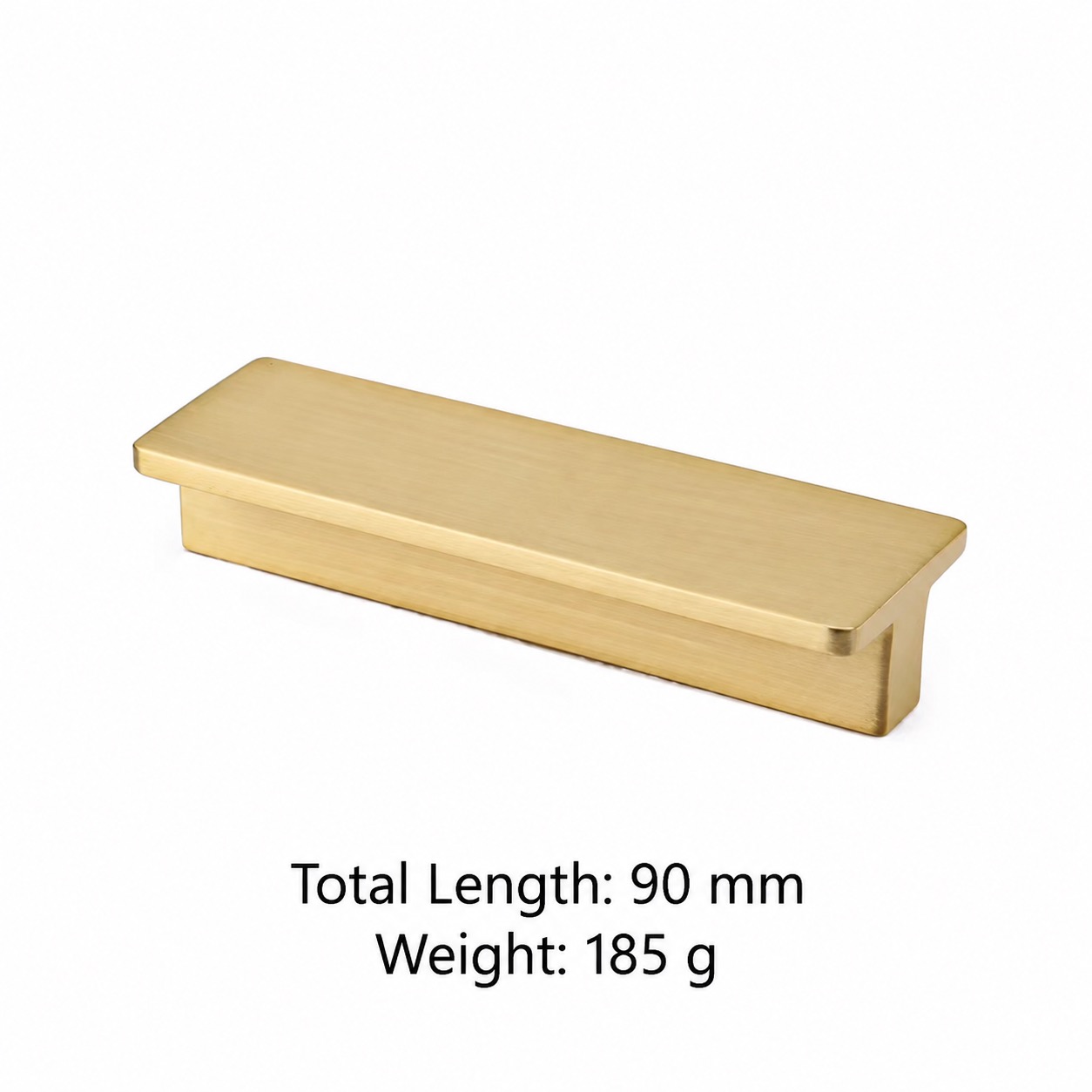 Modern Handles & Knobs T2926 in Solid brass for cabinets, wardrobes and furniture, product number T2926, T2926 - Matte - 90mm