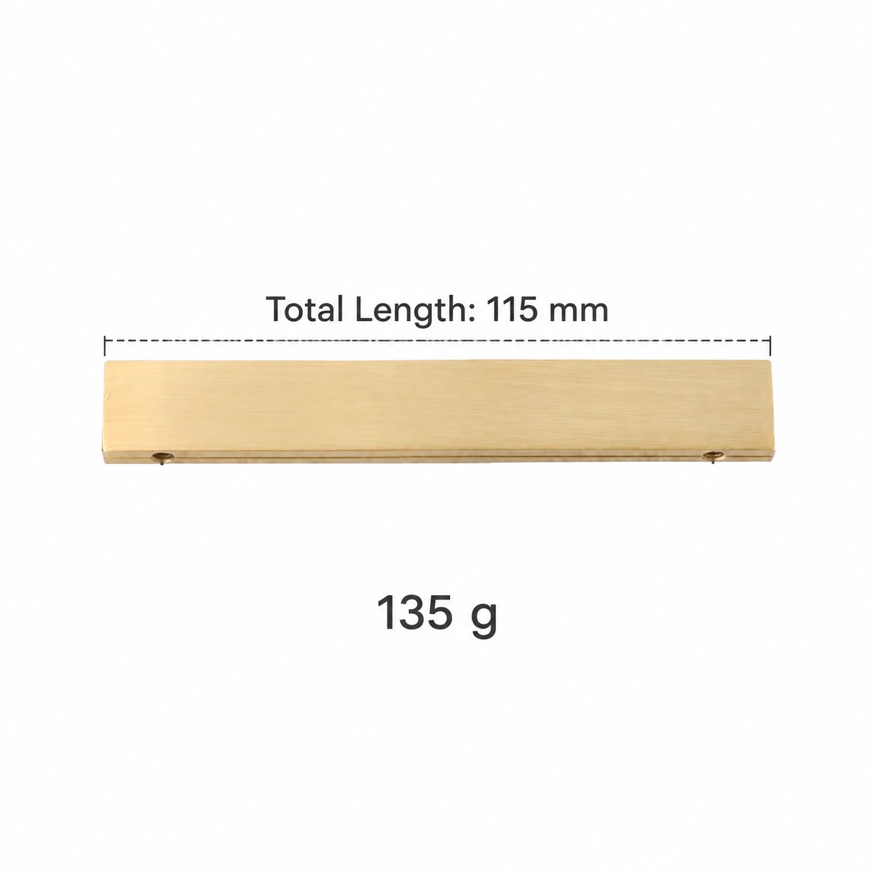 Modern Handles & Knobs T2927 in Solid brass for cabinets, wardrobes and furniture, product number T2927, T2927 - Matte - 115mm