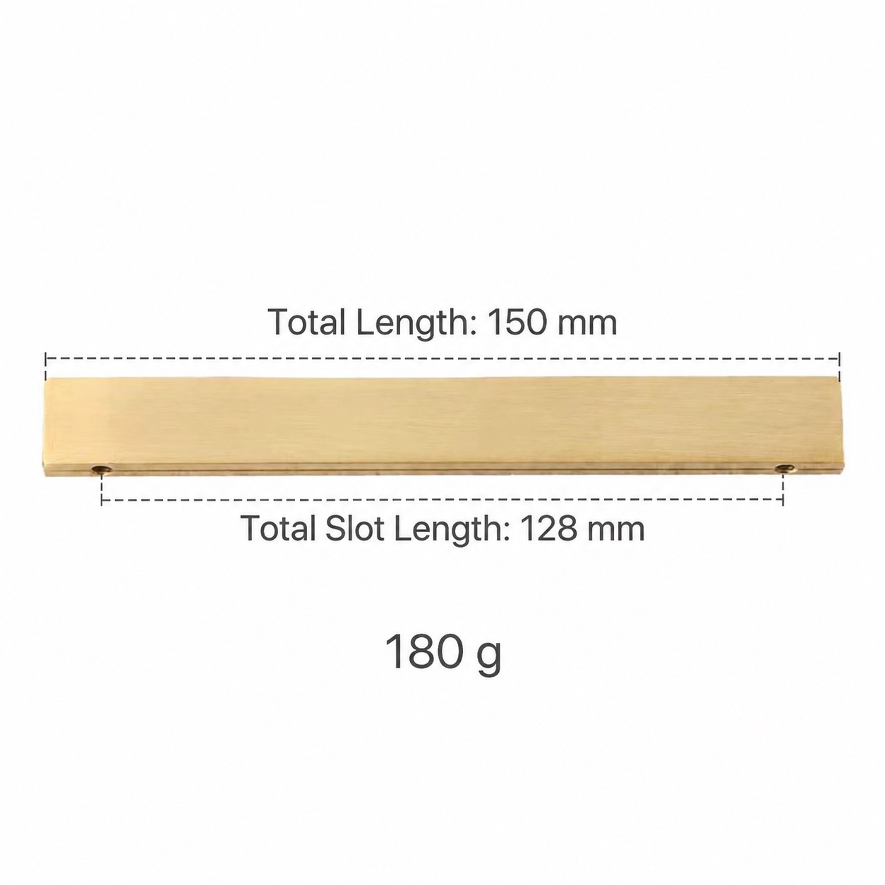 Modern Handles & Knobs T2927 in Solid brass for cabinets, wardrobes and furniture, product number T2927, T2927 - Matte - 150mm