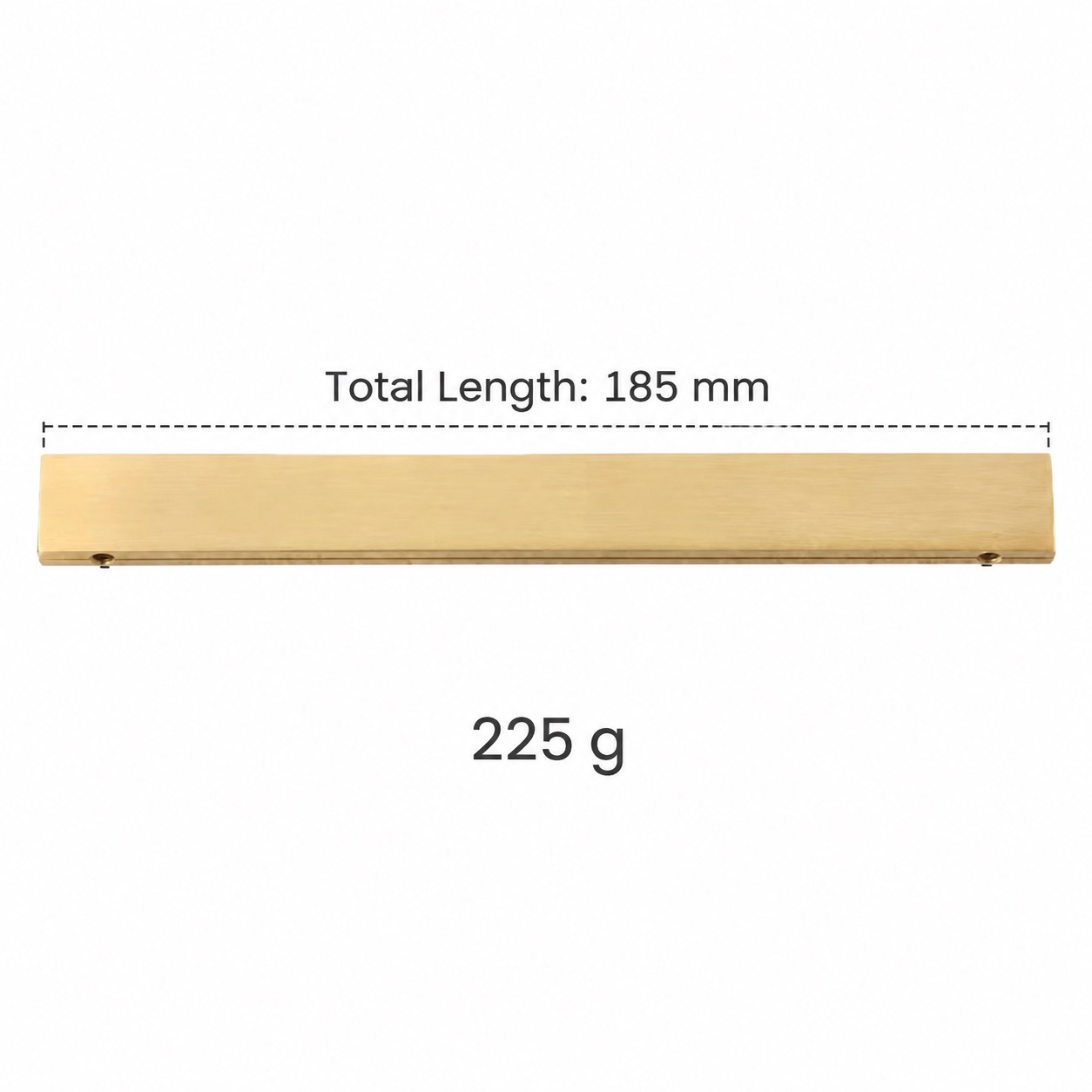 Modern Handles & Knobs T2927 in Solid brass for cabinets, wardrobes and furniture, product number T2927, T2927 - Matte - 185mm