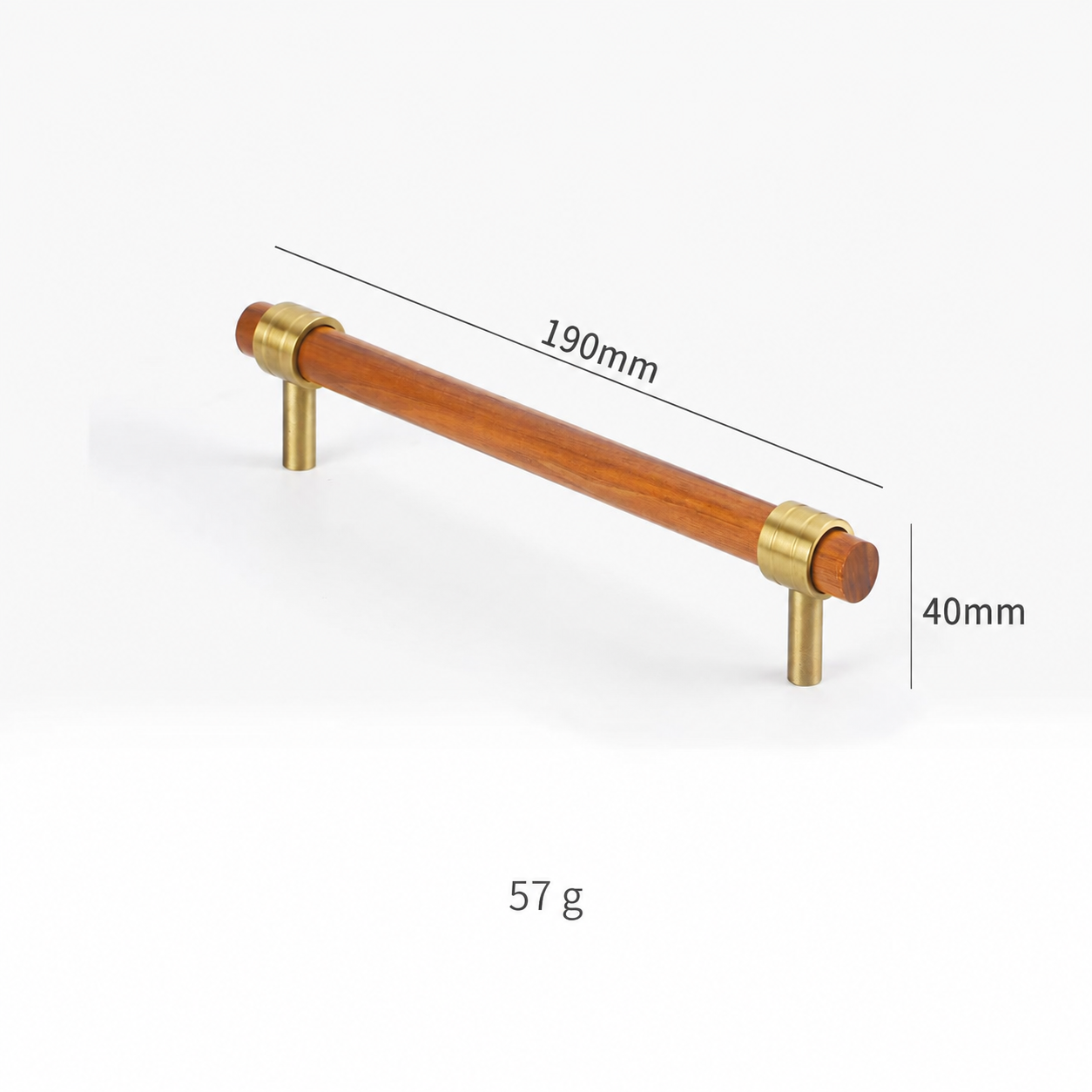 Modern Handles & Knobs T2940 in Solid brass for cabinets, wardrobes and furniture, product number T2940, T2940 - Matte Rosewood - 190mm