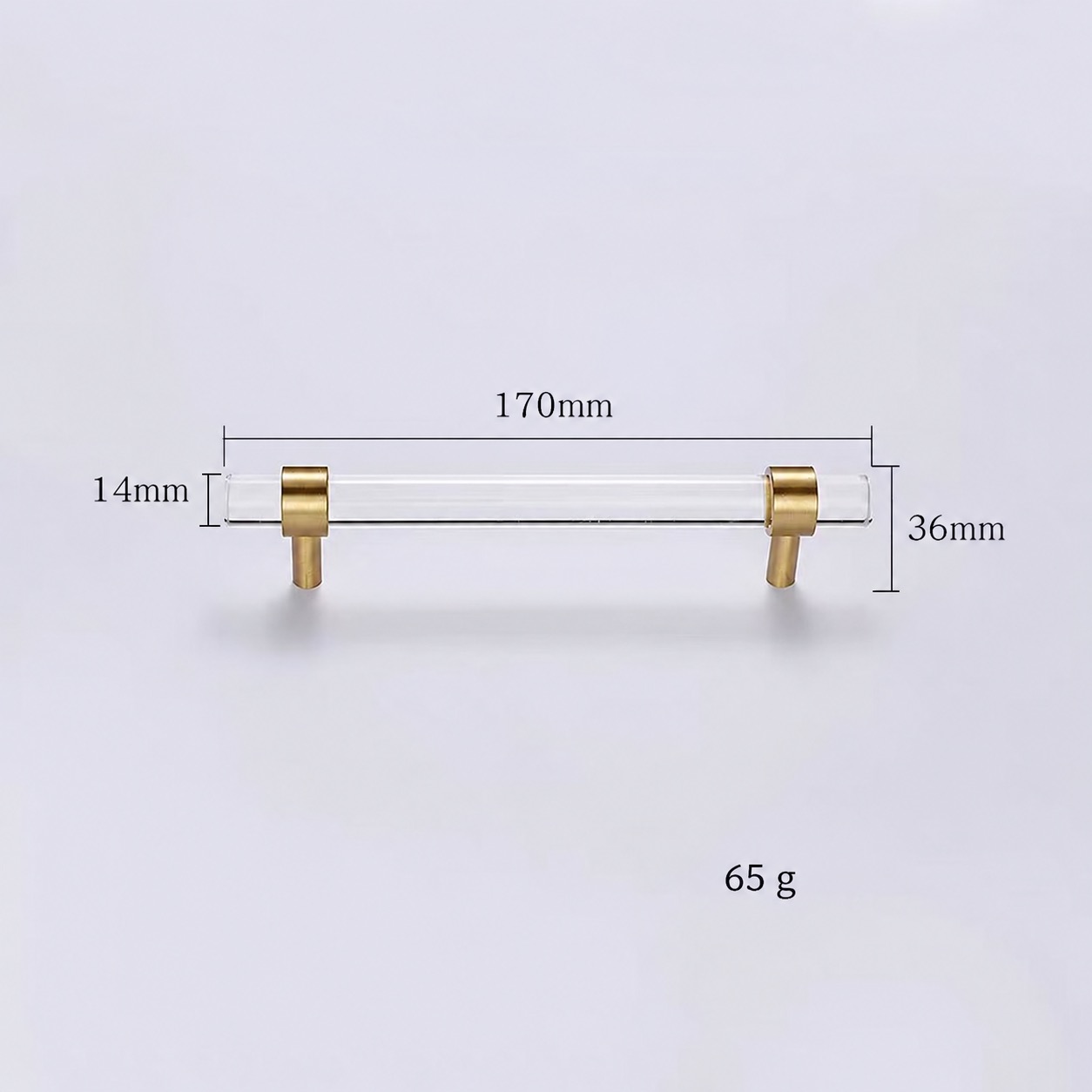 Modern Handles & Knobs T2942 in Solid brass for cabinets, wardrobes and furniture, product number T2942, T2942 - Matte - 170mm