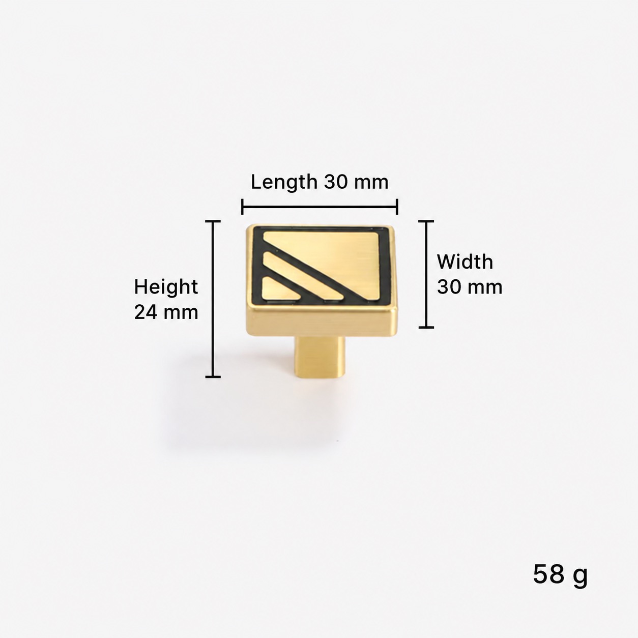 Modern Handles & Knobs T2943 in Solid brass for cabinets, wardrobes and furniture, product number T2943, T2943 - Matte - 30mm