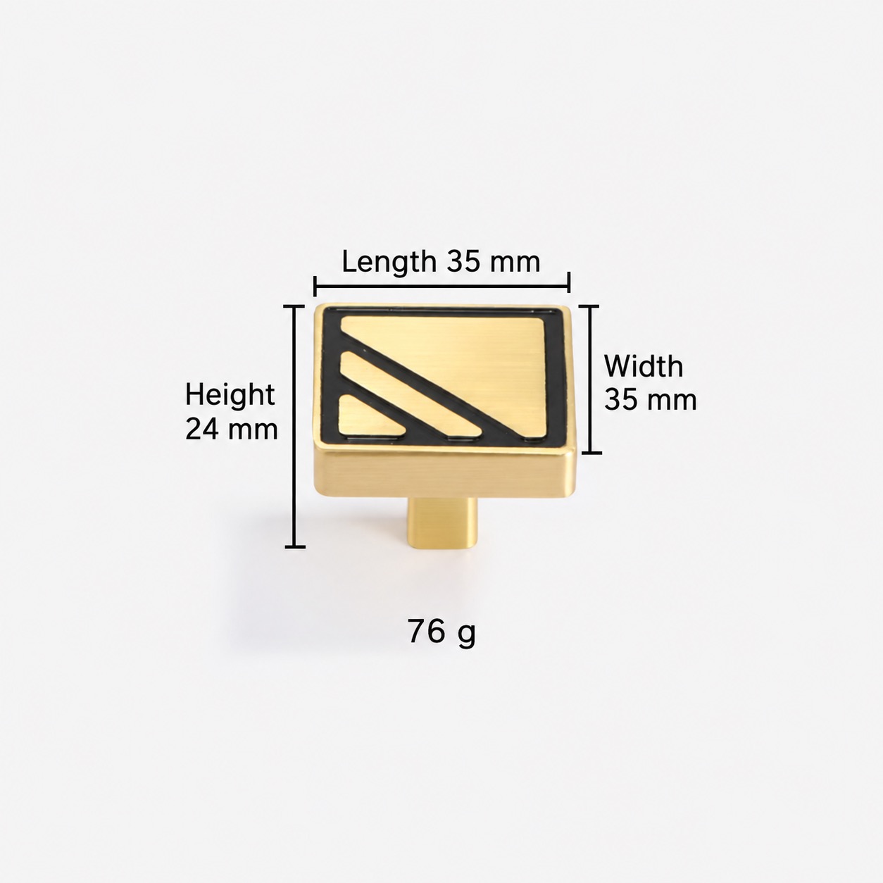 Modern Handles & Knobs T2943 in Solid brass for cabinets, wardrobes and furniture, product number T2943, T2943 - Matte - 35mm