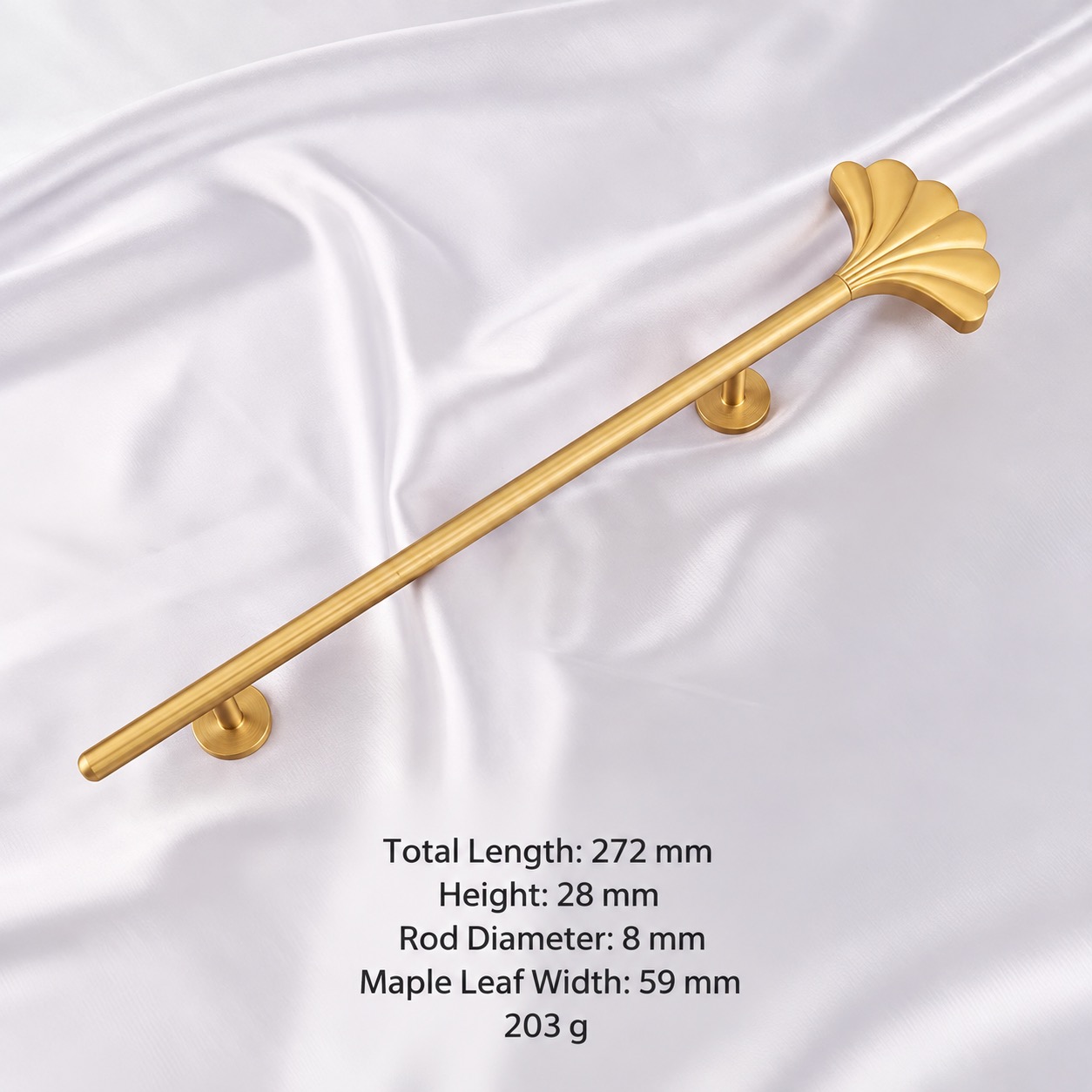 Modern Handles & Knobs T2950 in Solid brass for cabinets, wardrobes and furniture, product number T2950, T2950 - Matte - 272mm