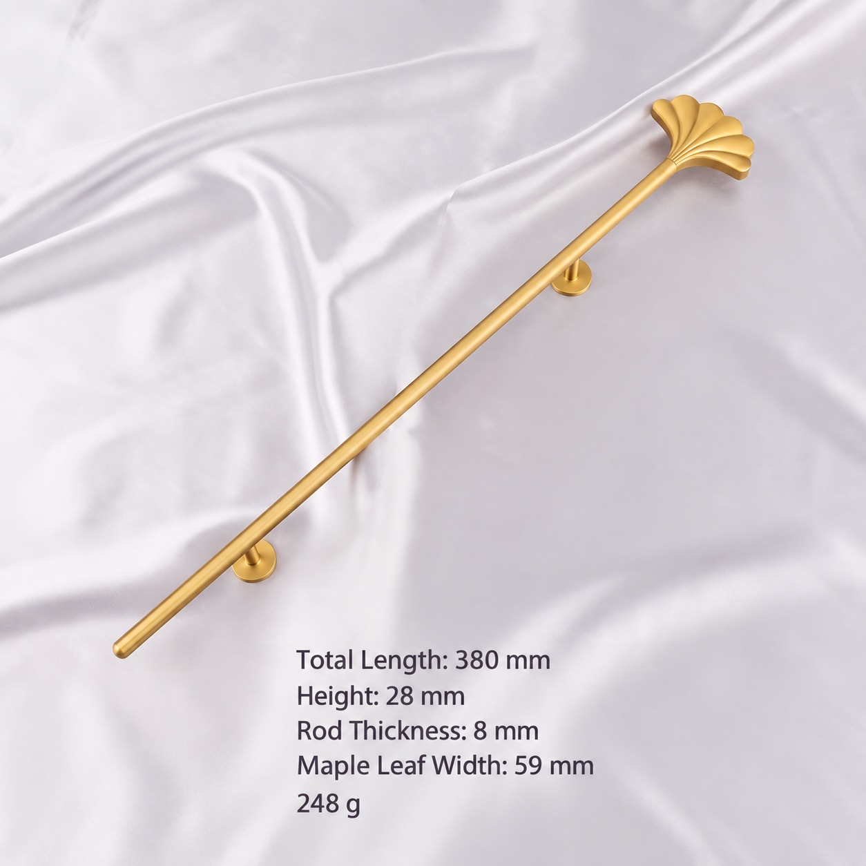 Modern Handles & Knobs T2950 in Solid brass for cabinets, wardrobes and furniture, product number T2950, T2950 - Matte - 380mm