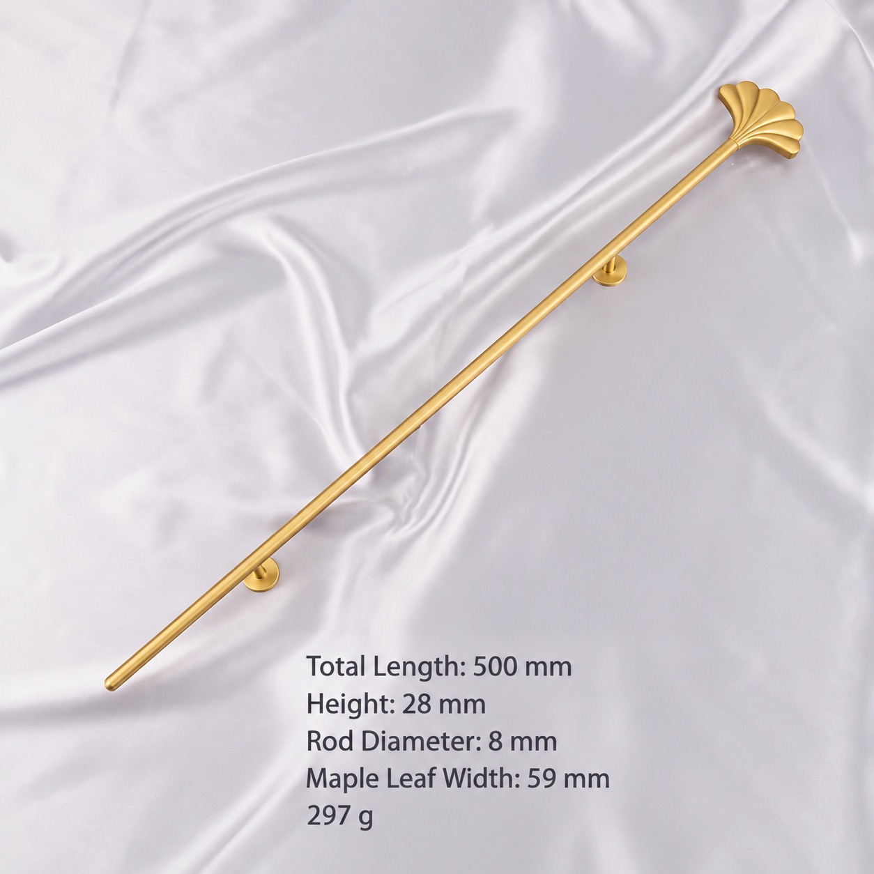 Modern Handles & Knobs T2950 in Solid brass for cabinets, wardrobes and furniture, product number T2950, T2950 - Matte - 500mm