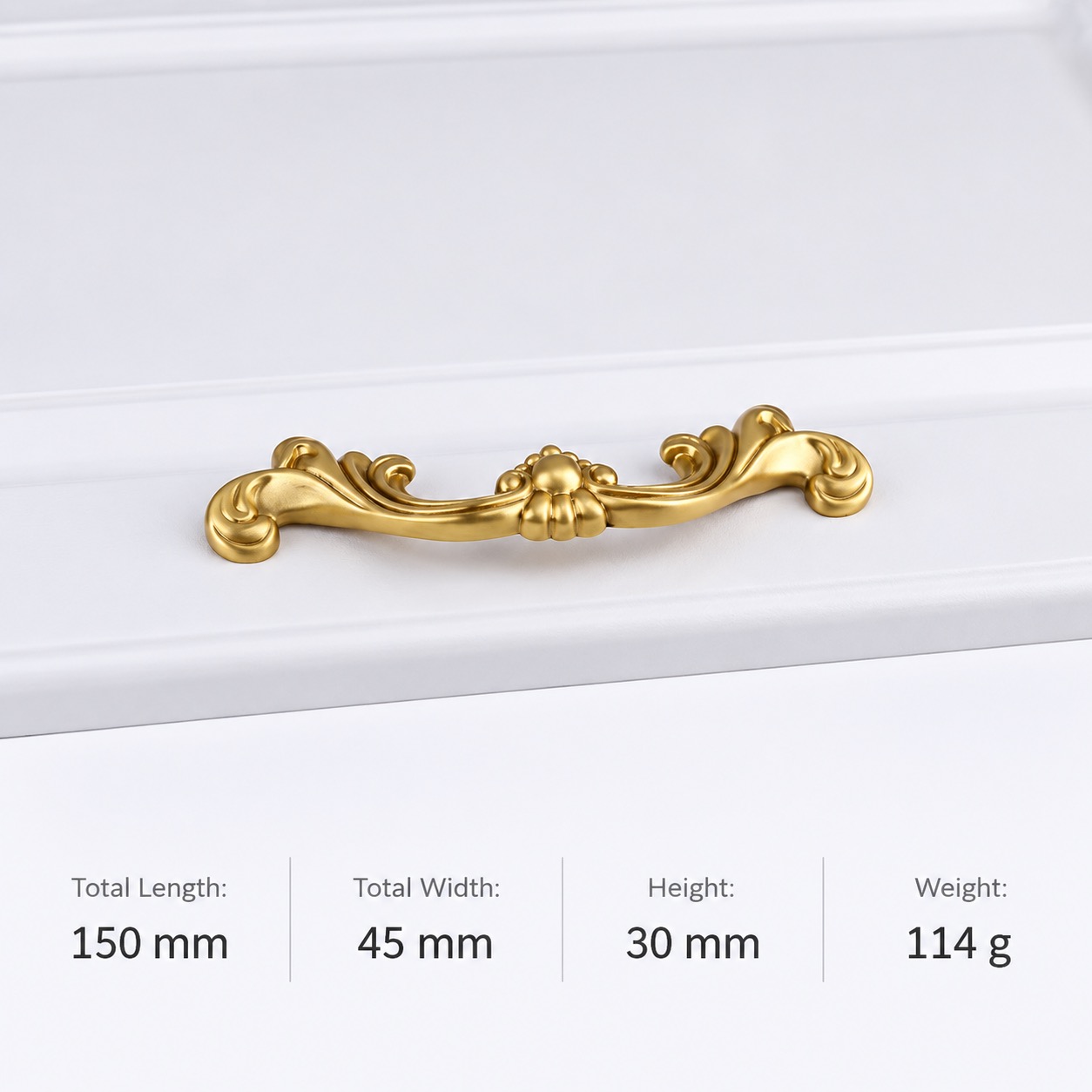 Modern Handles & Knobs T2951 in Solid brass for cabinets, wardrobes and furniture, product number T2951, T2951 - Matte - 150mm