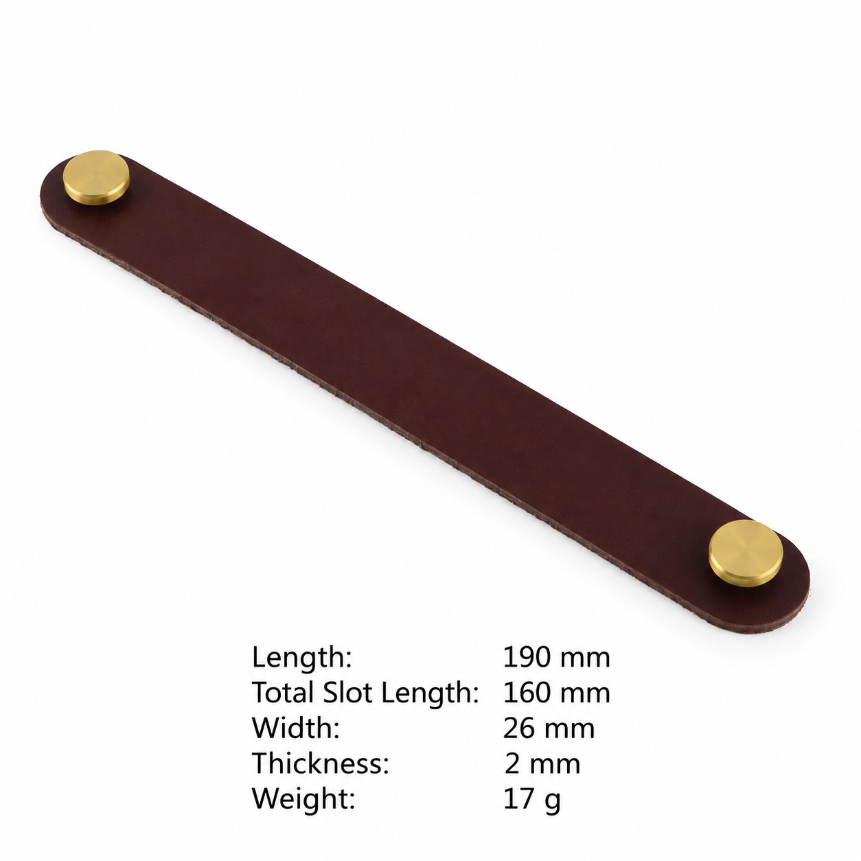 Modern Handles & Knobs T2953 in Solid brass for cabinets, wardrobes and furniture, product number T2953, T2953 - SKU variant - 190mm