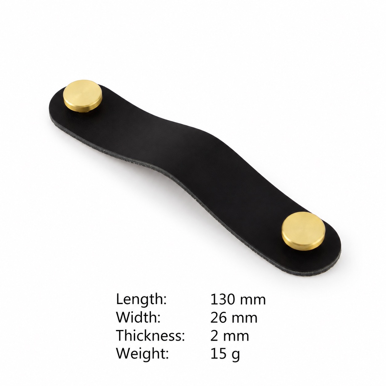 Modern Handles & Knobs T2953 in Solid brass for cabinets, wardrobes and furniture, product number T2953, T2953 - SKU variantBlack - 130mm