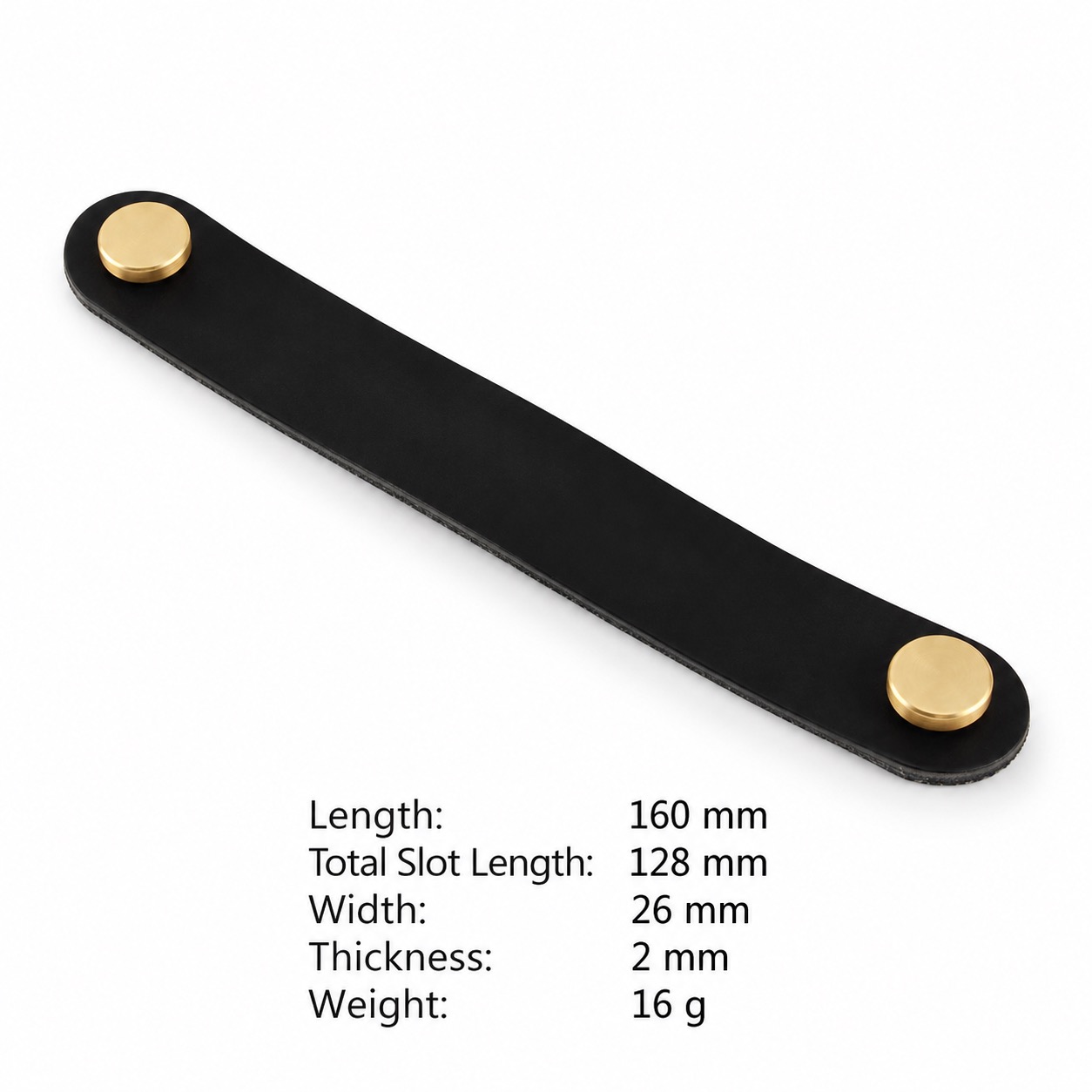 Modern Handles & Knobs T2953 in Solid brass for cabinets, wardrobes and furniture, product number T2953, T2953 - SKU variantBlack - 160mm