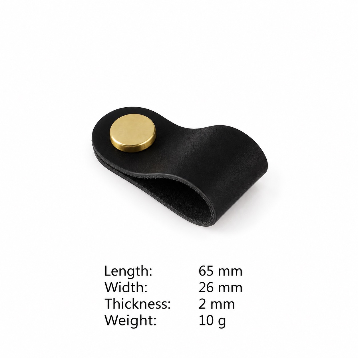 Modern Handles & Knobs T2953 in Solid brass for cabinets, wardrobes and furniture, product number T2953, T2953 - SKU variantBlack - 65mm