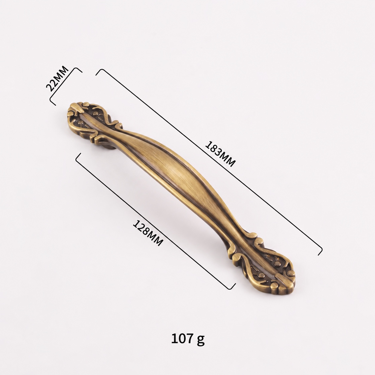 Modern Handles & Knobs T2986 in Solid brass for cabinets, wardrobes and furniture, product number T2986, T2986 - Antique bronze - 183mm