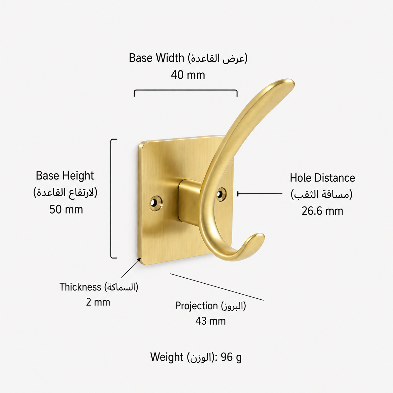 Hooks & Wall Mounts 1614 in Solid brass for wall-mounted storage and utility areas, product number 1614, 1614 - Screw - mount style