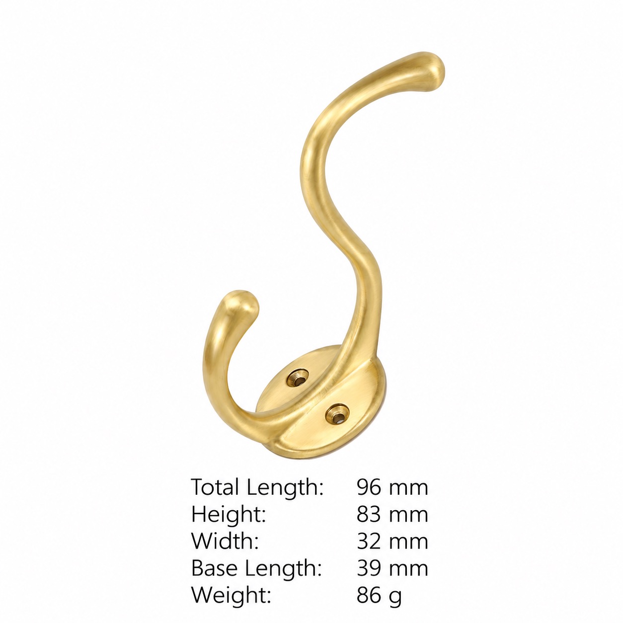 Hooks & Wall Mounts T1605 in Solid brass for wall-mounted storage and utility areas, product number T1605, T1605 - Matte