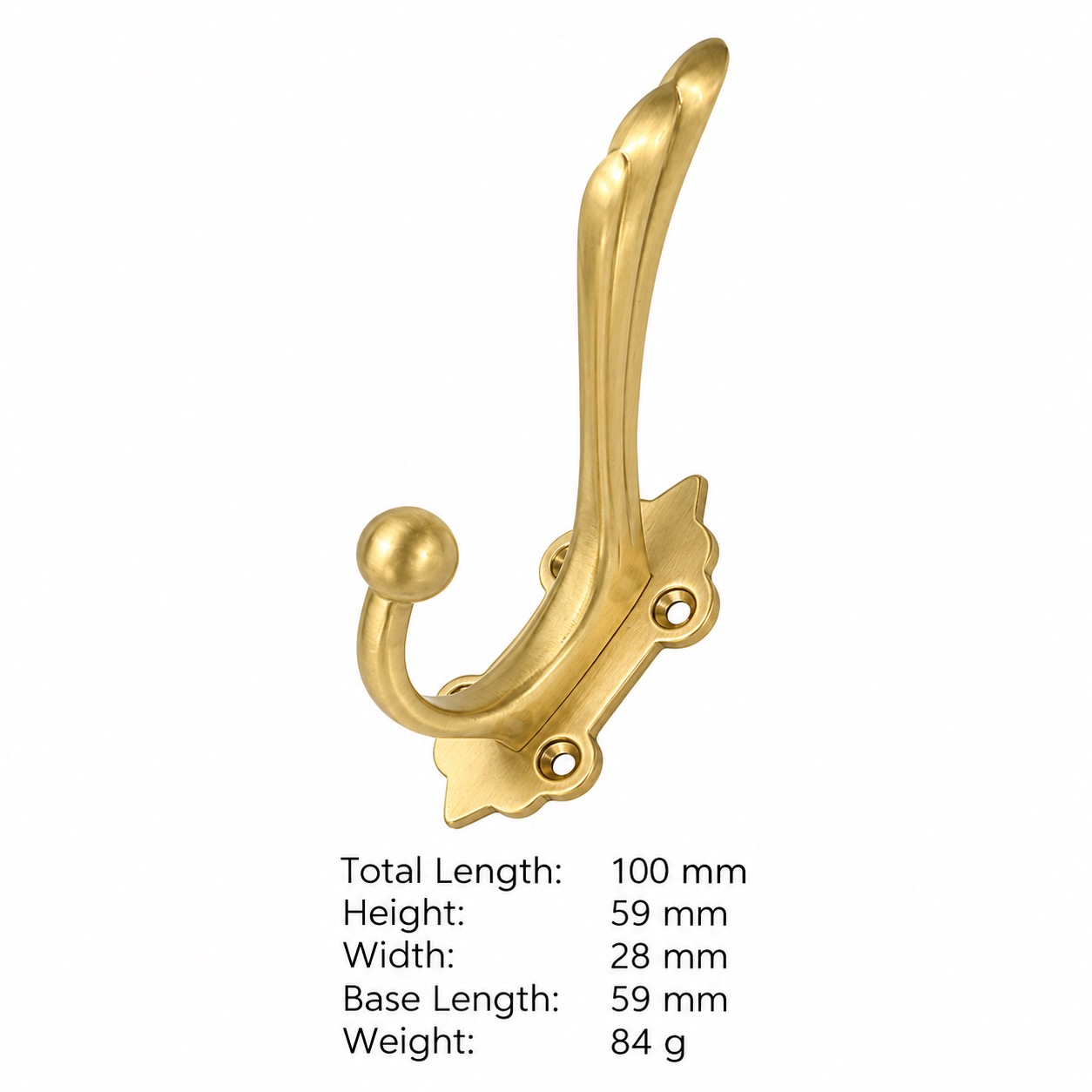 Hooks & Wall Mounts T1606 in Solid brass for wall-mounted storage and utility areas, product number T1606, T1606 - Matte