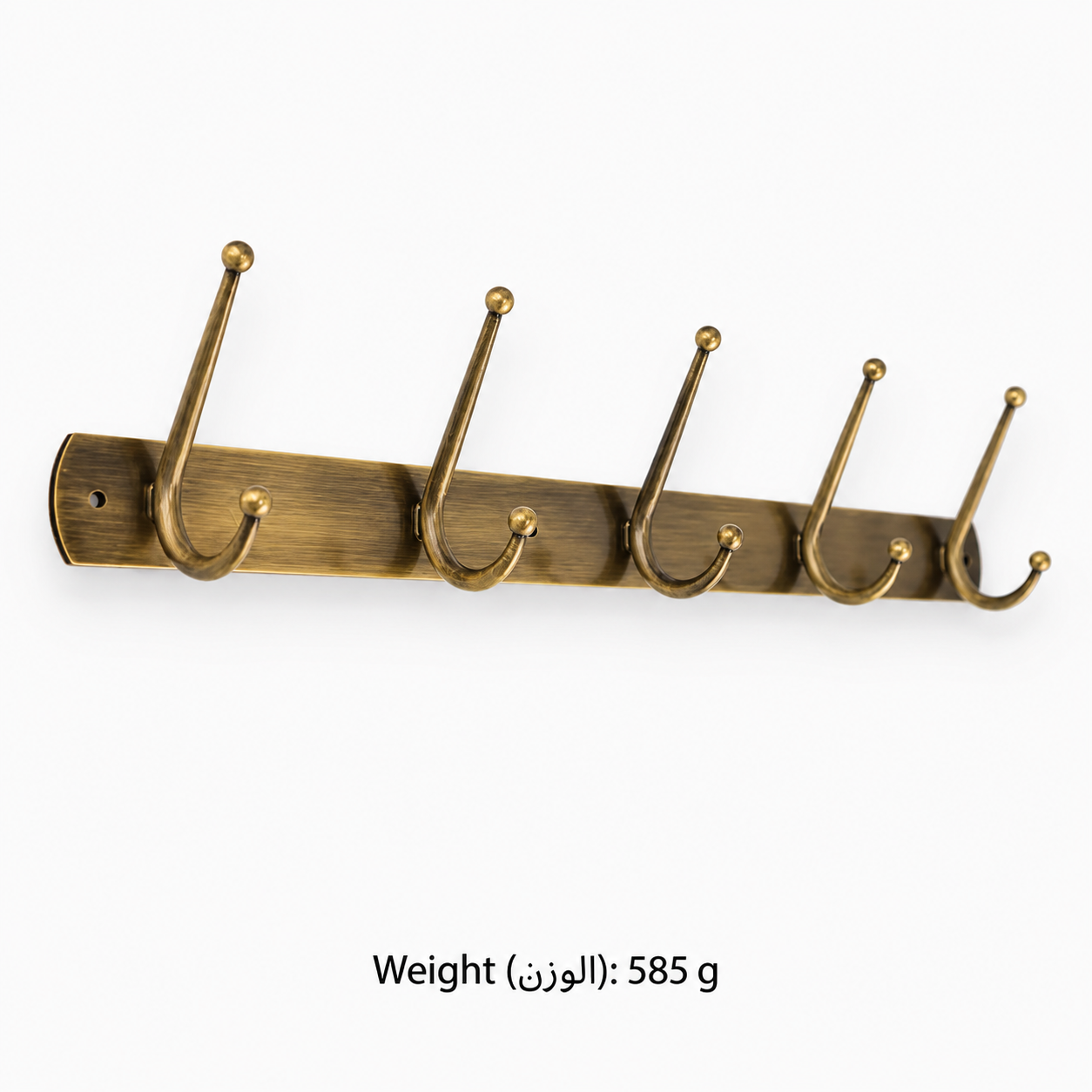 Hooks & Wall Mounts T1607 in Solid brass for wall-mounted storage and utility areas, product number T1607, T1607 - Five - hook Antique bronze