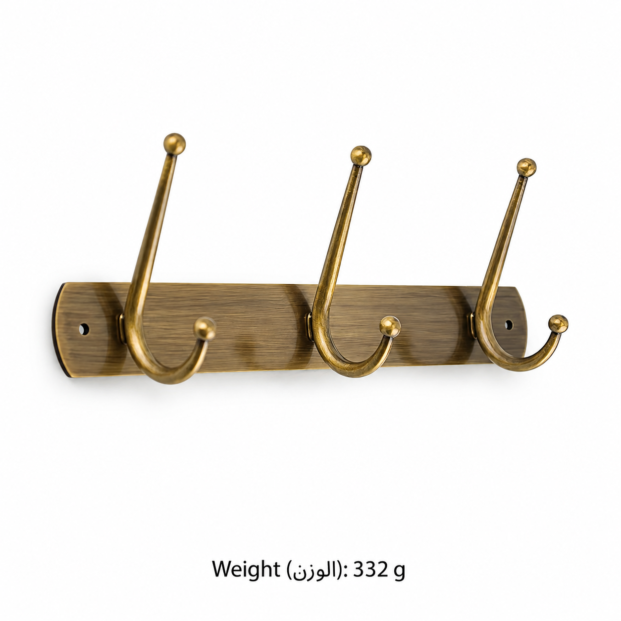 Hooks & Wall Mounts T1607 in Solid brass for wall-mounted storage and utility areas, product number T1607, T1607 - Three - hook Antique bronze