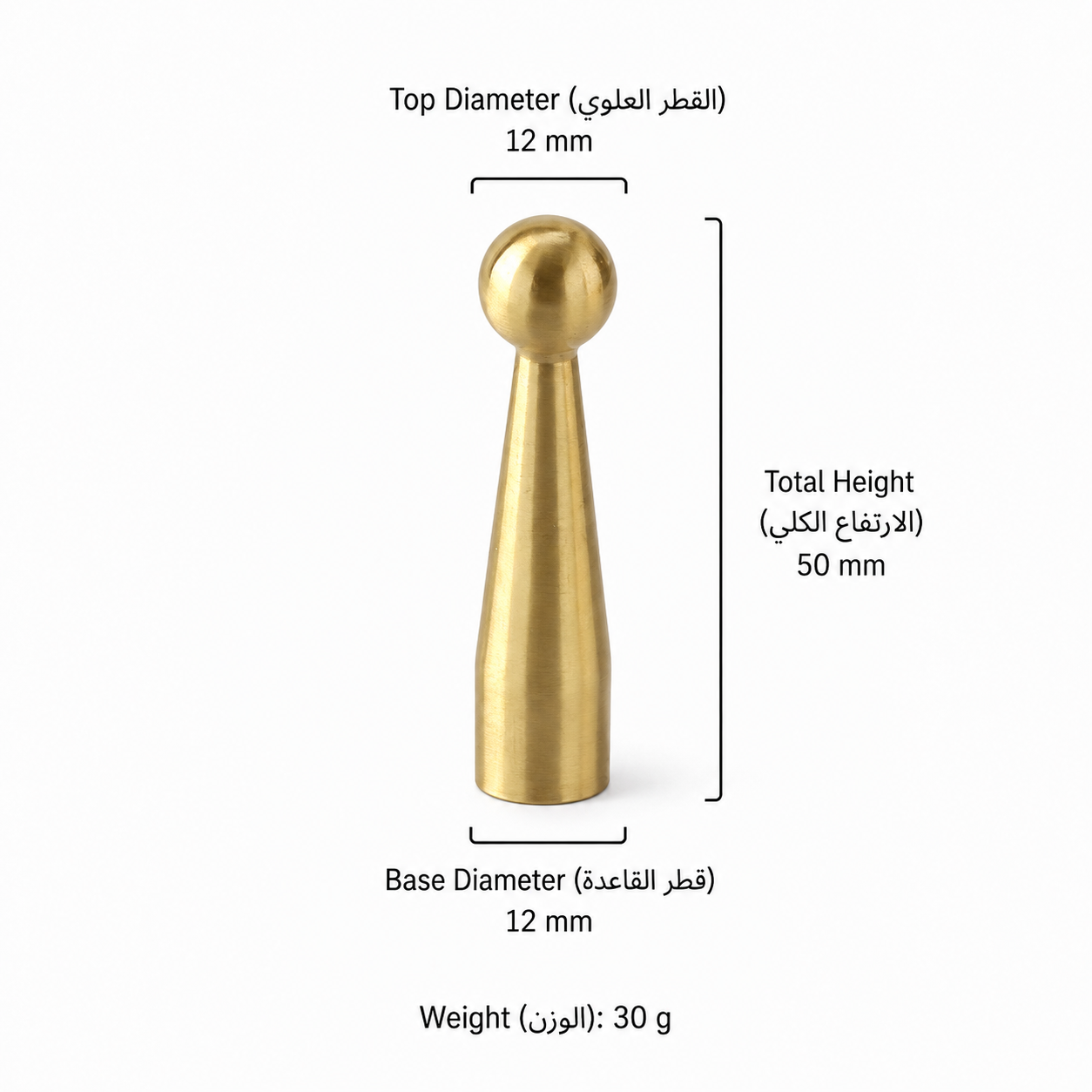 Hooks & Wall Mounts T1616 in Solid brass for wall-mounted storage and utility areas, product number T1616, T1616 - Matte - 50mm